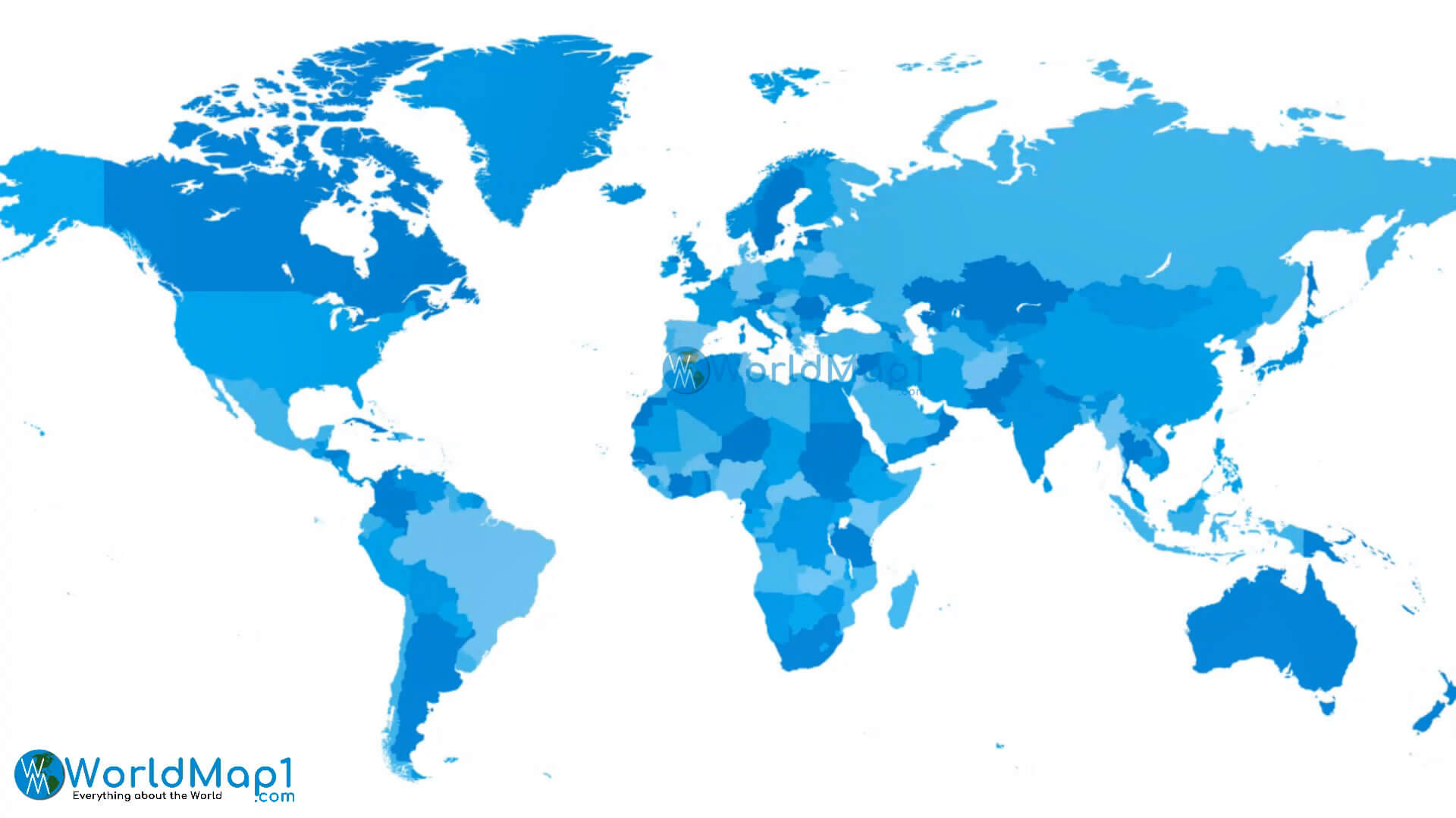 Mavi Boş Dünya Haritası